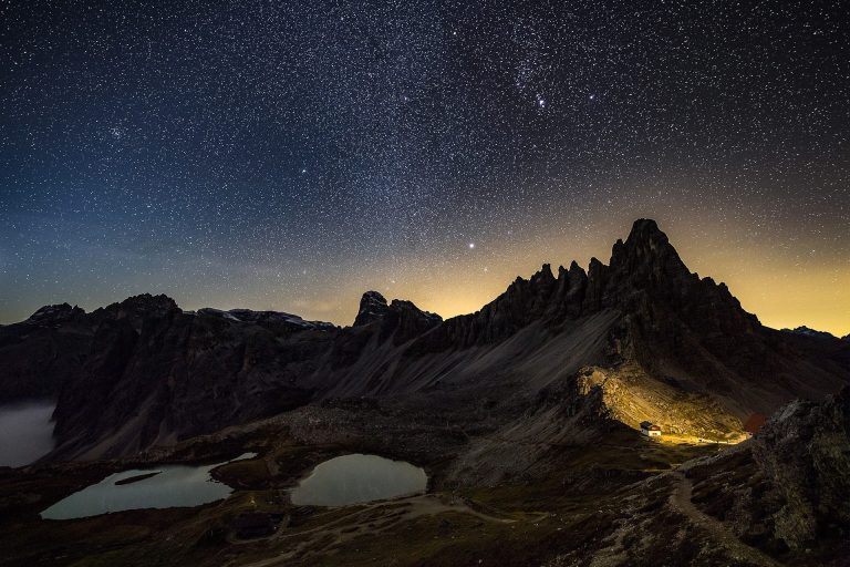 Shelter at the foot of Monte Paterno